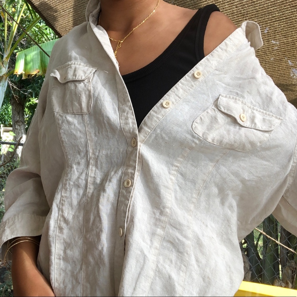 Vintage Linen shirt 🧡